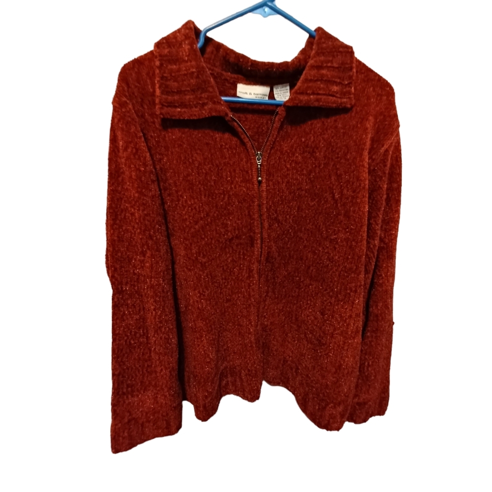 Croft and Barrow size 1x knit full zip sweater